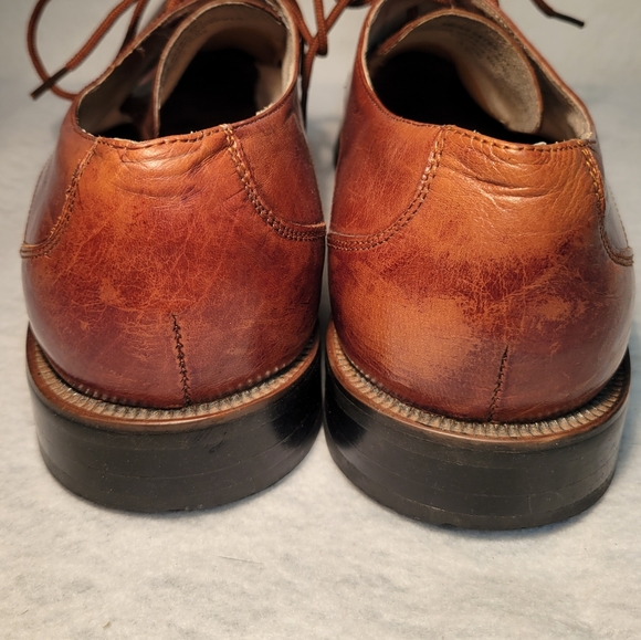 STACY ADAMS Brown Leather Square Toe Men's Dress Shoe Size 10 M 24793-221 - Picture 5 of 8